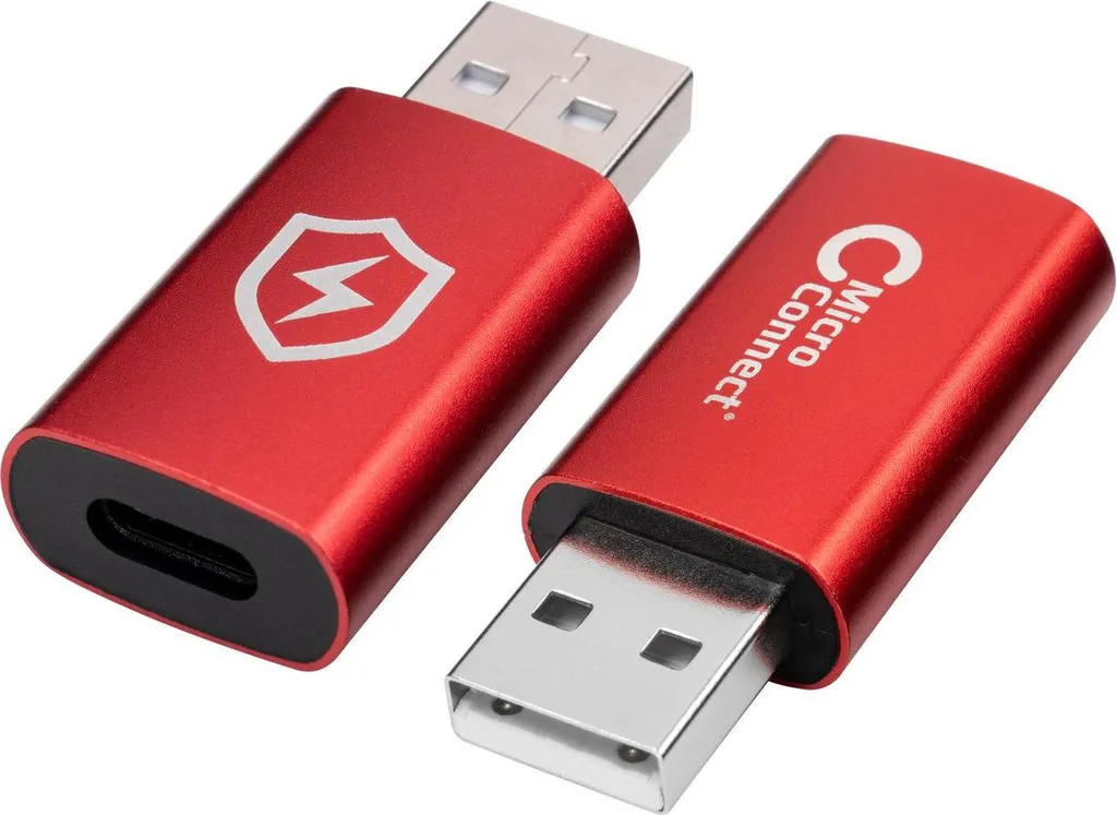 Adaptateur USB A vers USB C MicroConnect Rouge Convertisseur Robuste