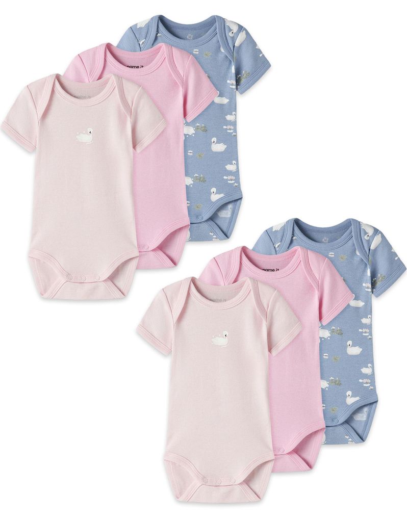 NAME IT Bequemer Kurzarmbody 6er-Set Druckknopfverschluss Basic Größe: 68