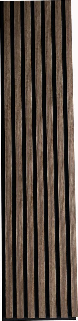 MEBANO. 4er-Set Akustikpaneele Holz 30x132 cm Walnuss 3D Wandpaneele aus Holzfunier und Filz Wandverkleidung Innen Paneele Wand
