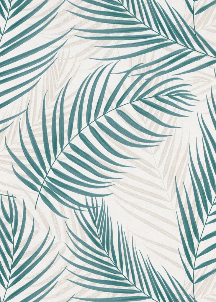 Erismann Vliestapete Floral petrol/weiß 10,05 x 0,53 m Produktbild 