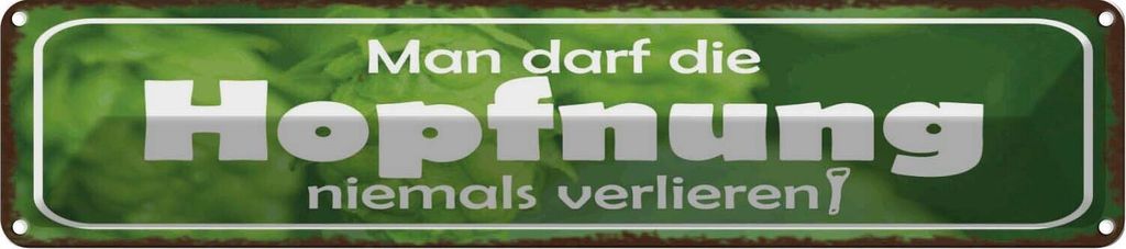 vianmo Blechschild 10x46 cm Darf Hopfnung niemals verlieren Spruch Zitat