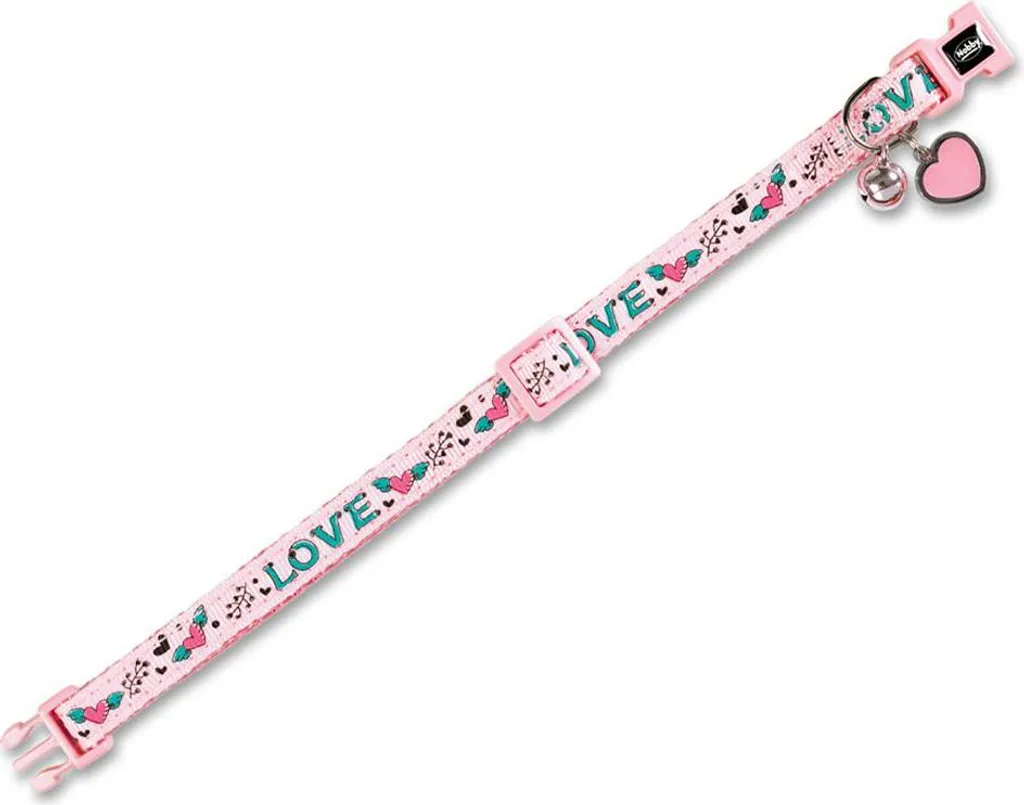 Nobby Collare LOVE Rosa Gatto: Nylon Robusto e Pratico | Prezzo Outlet