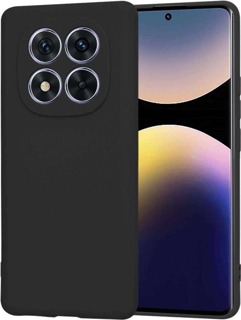 Techsuit Soft Flex Silikon Back Cover Hülle für Xiaomi Redmi Note 14 Pro / Xiaomi Poco X7 - Schwarz