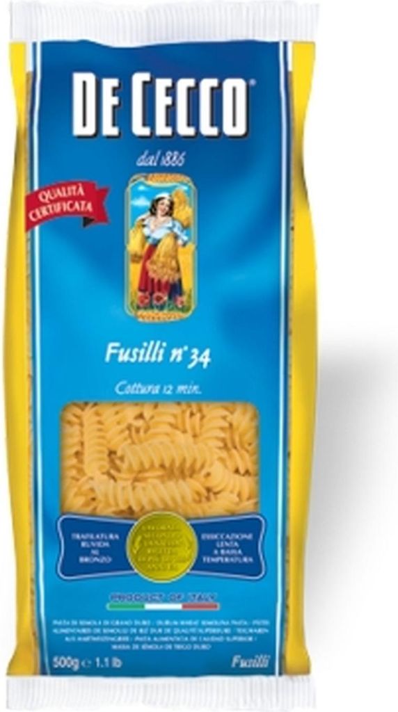 Nudeln Pasta Fusilli n° 34 5 x 500 gr. - De Cecco