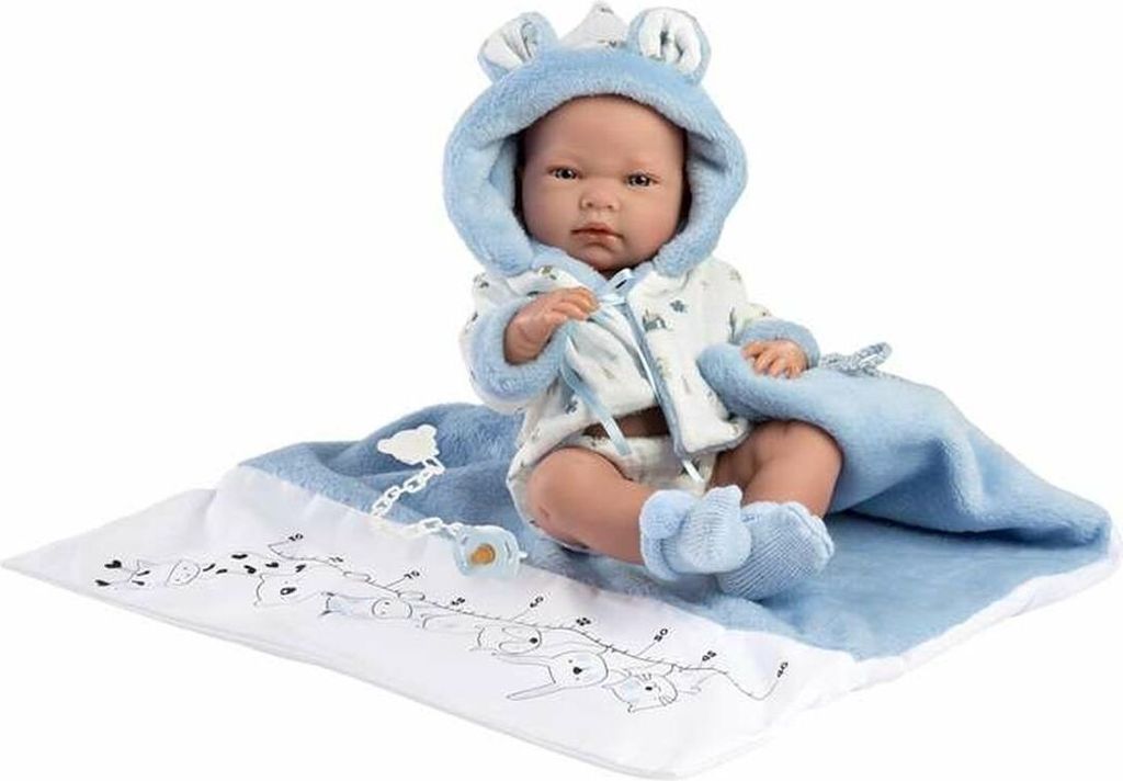 Llorens Baby Puppe Nico Blau mit Decke 40 cm Produktbild 