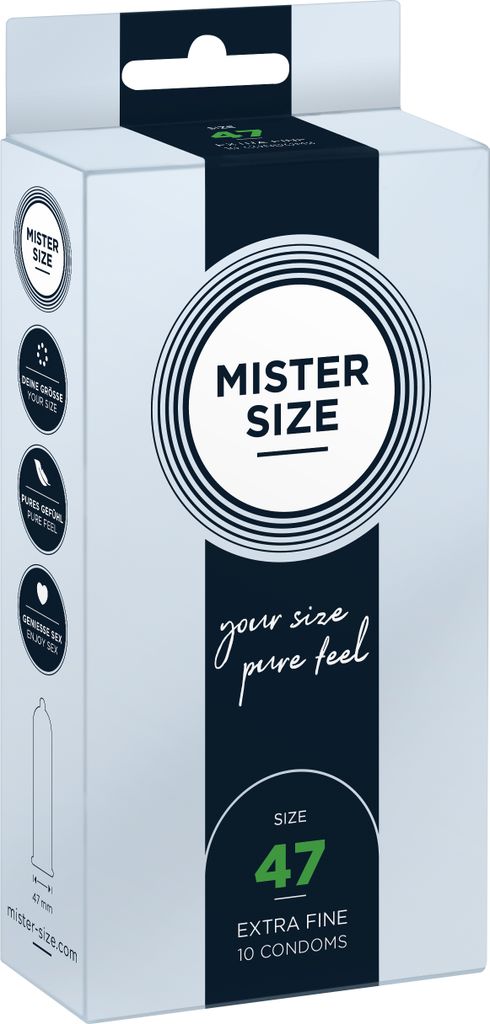 10er Mister Size Kondome 47mm - Gefühlsecht & Extra Feucht Produktbild 