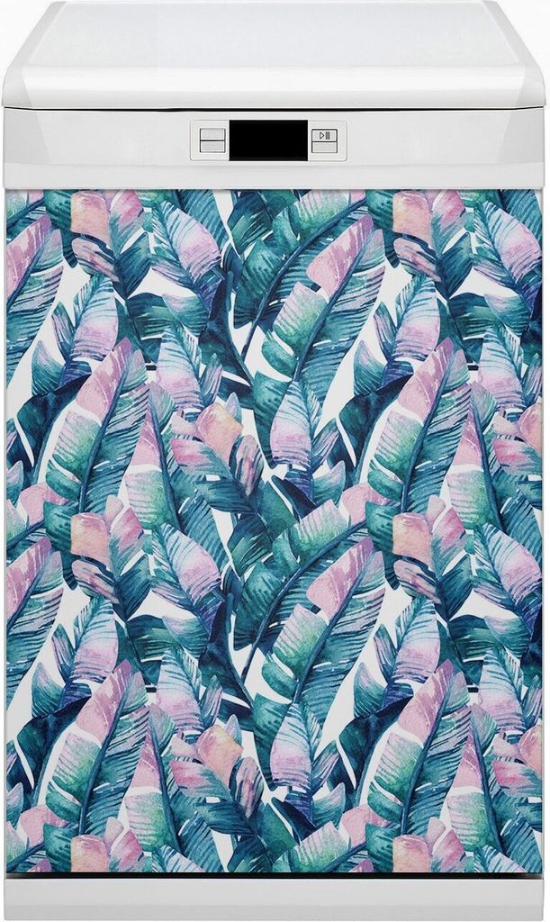 Magnet für Spülmaschine Abwaschbar 45x80 cm Magnet für Spülmaschine Magnetmatte Nachbildung - Regenbogenblätter