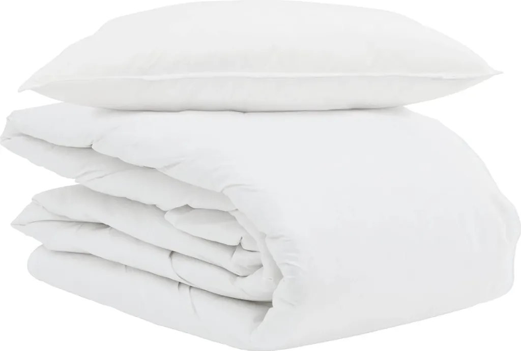 Set Letto Estivo vidaXL: Piumino Bianco e Cuscino in Microfibra