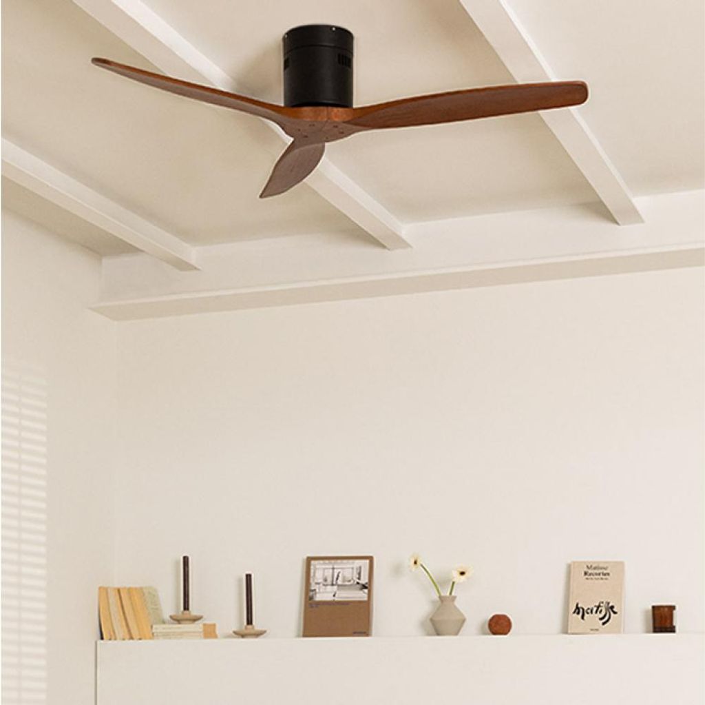 WIND CALM - Leiser Deckenventilator 40W mit technischen Produktbild 