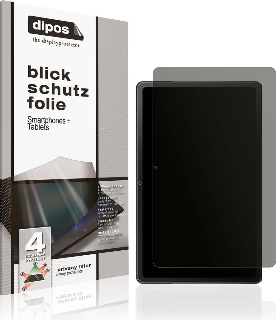 Blickschutzfolie für Lenovo M10 Plus 3rd Gen 10.6 Zoll matt Schutzfolie Folie Display Schutz dipos