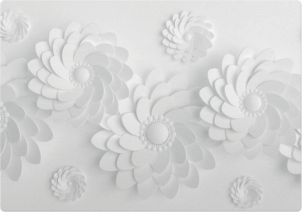 Blumenspiralen – Bodenschutzmatte – Rutschfest – Schutzmatte für Büro – Vinylmatte – Stuhlunterlage – 100 x 100 cm