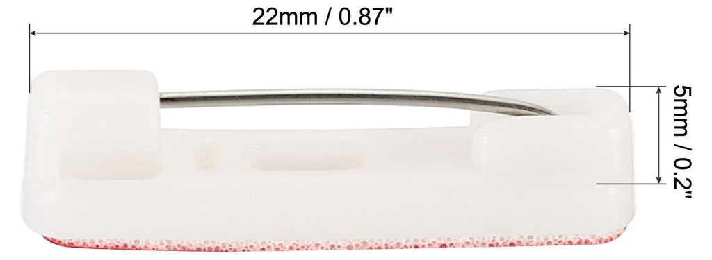 50Stk Sicherheitsstifte 22mm Kleber Brosche Verschluss Pin Rš¹ckseiten fš¹r Ausweise Namenskarten Etiketten Heimwerken Basteln Wei?