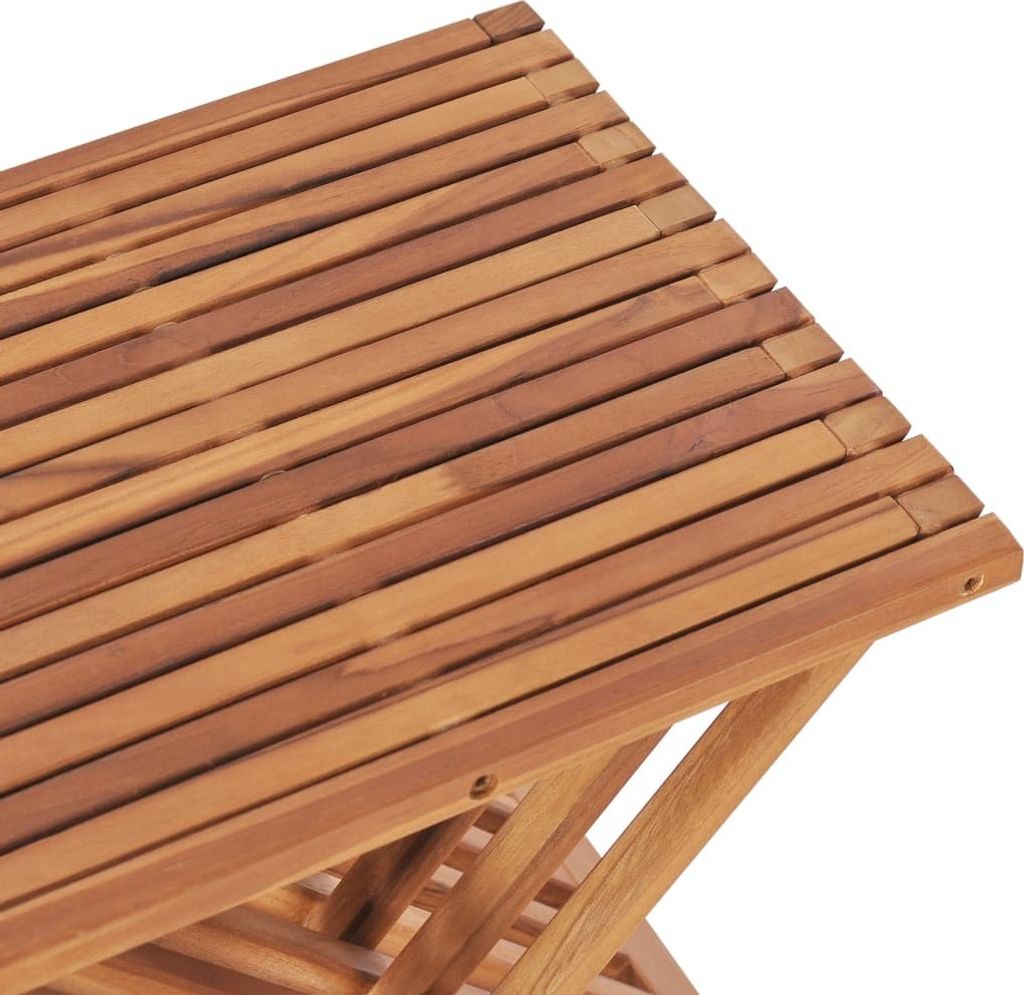 vidaXL Składany stołek 40×32×45 cm z litego drewna tekowego Zdjęcie produktu 5