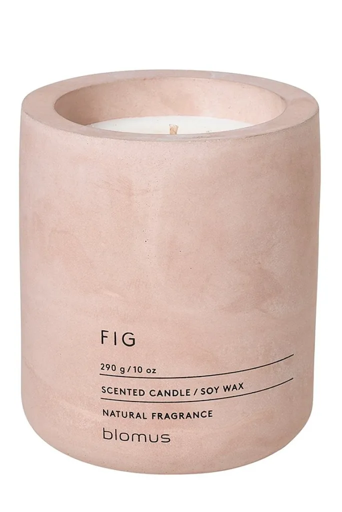 Candela Blomus Fraga Figura 11x9cm Cemento e Soia | Design Minimal