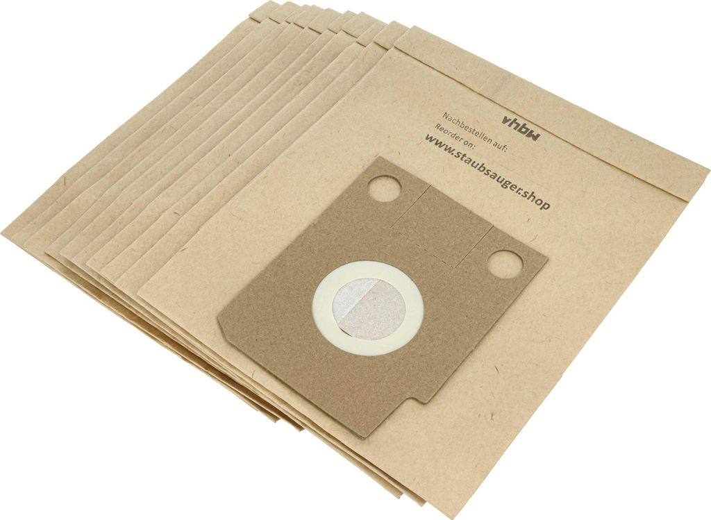 vhbw 10x Staubbeutel kompatibel mit Hoover S 3728 New Sensotronic, S3730 / S 3730, S3729 / S 3729 Staubsauger - 28cm x 25cm Sandfarben