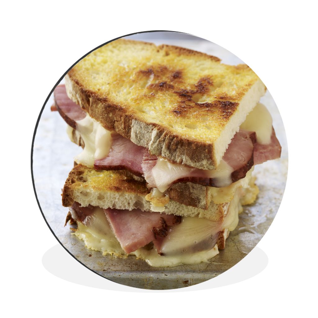 MuchoWow Aluminium Wandkreis Turm der Sandwiches Ø 30 cm Wanddeko Modern Wohnzimmer - Wand Bild - Wohnzimmer - Runde Bilder - Alubilder - Kunst ...