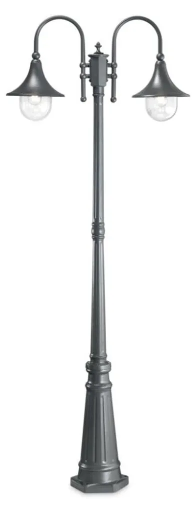 Luminaire extérieur Cima 2 E27 en aluminium robuste style rustique