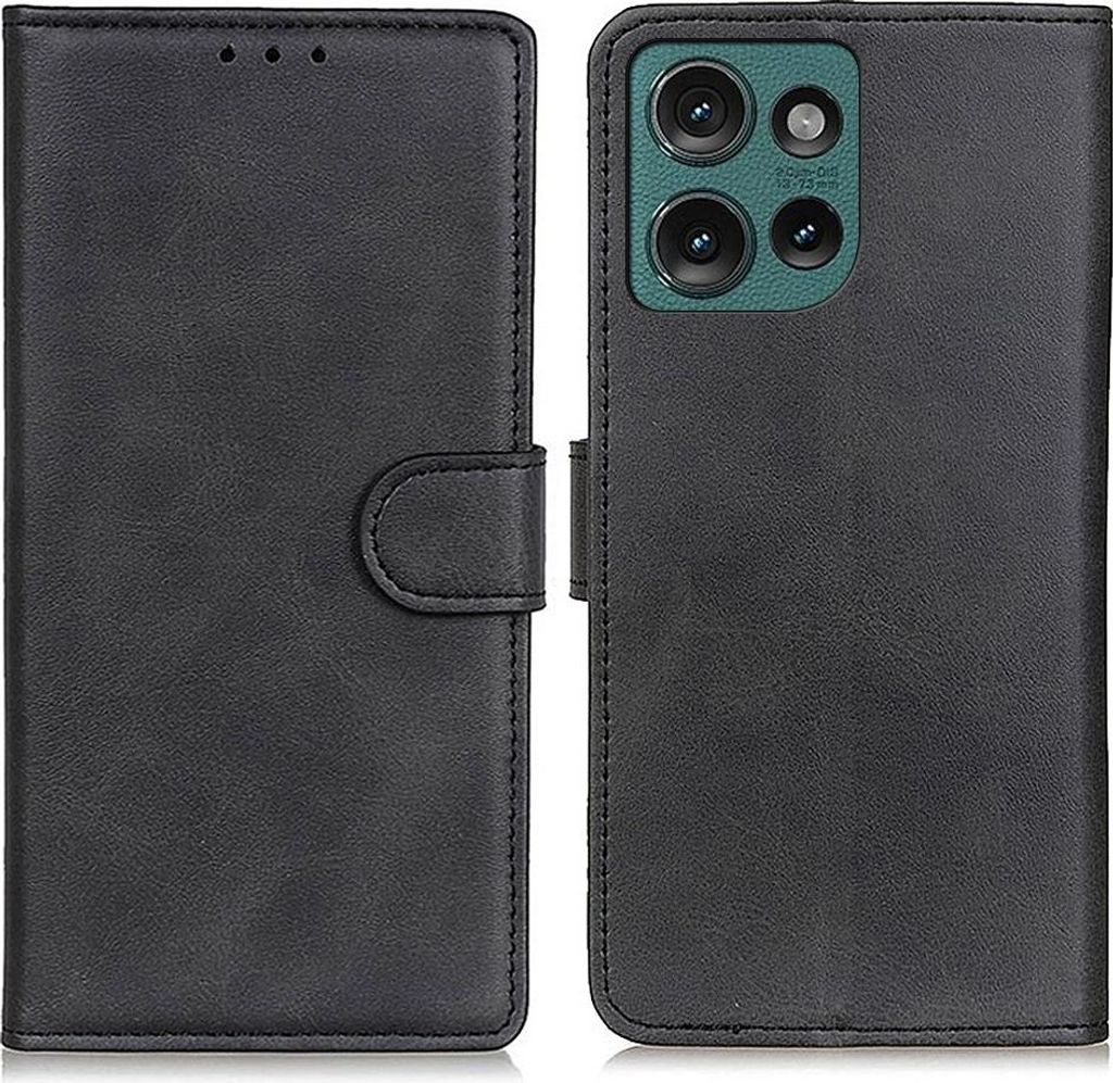 Motorola Edge 50 Neo Hülle - Coverup Luxus Klapphülle - Schwarz