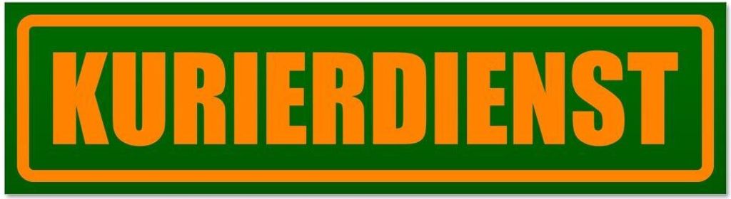 Kiwistar - Autoaufkleber - Orange - Grün - 60 x 16 cm - Kurierdienst - Hinweis Aufkleber Sticker für Auto, Kfz, Fahrrad, PKW, LKW