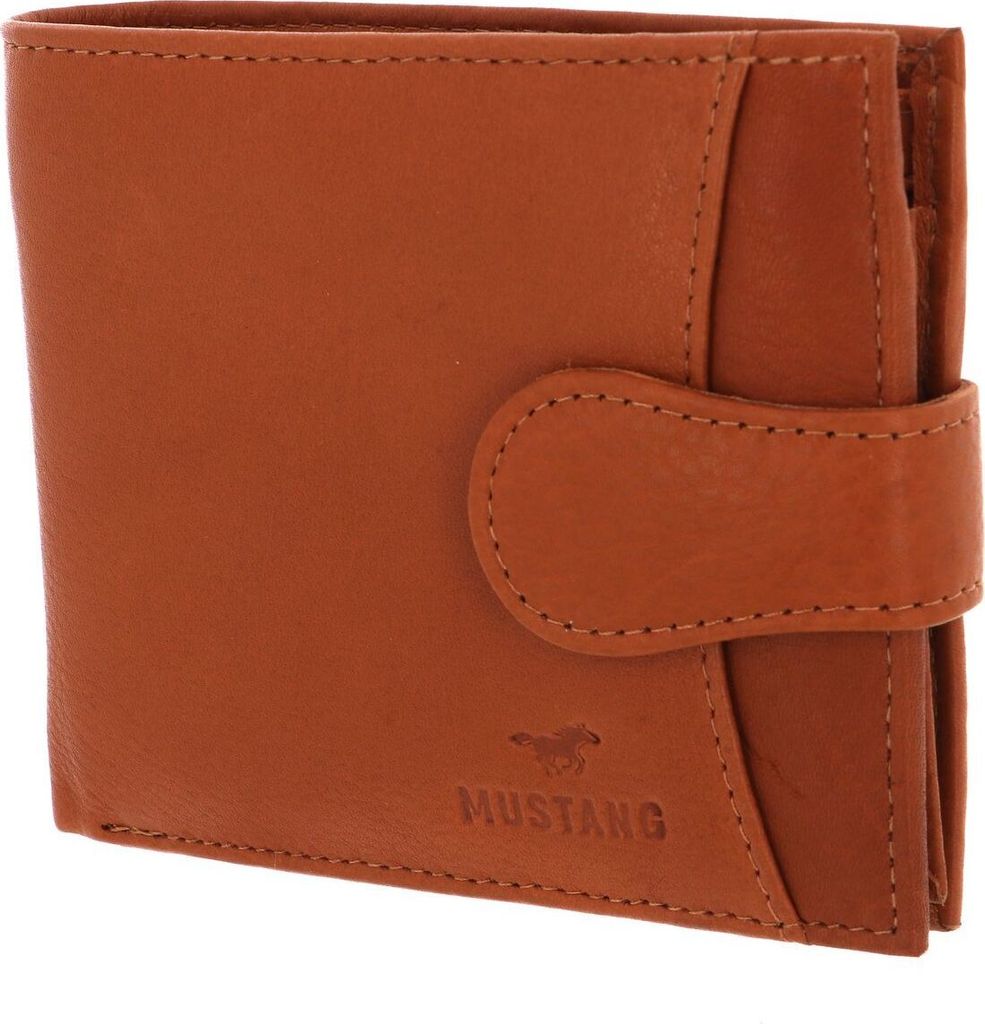 MUSTANG Leder Geldbörse Livorno Wallet Cognac braun