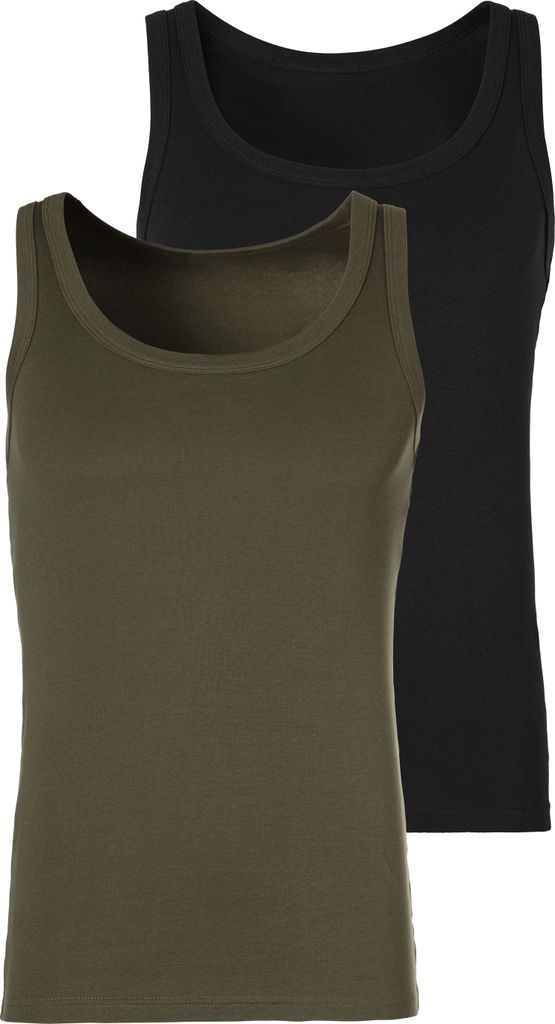 H.I.S. Tanktop 2 -teilig khaki, schwarz Größe XXL Produktbild 