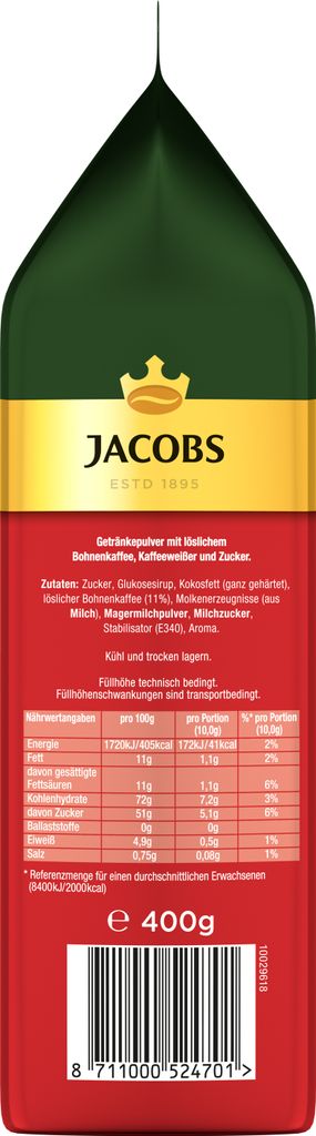 Jacobs Cappuccino erstklassiger Geschmack im Nachfüllbeutel Produktbild 4