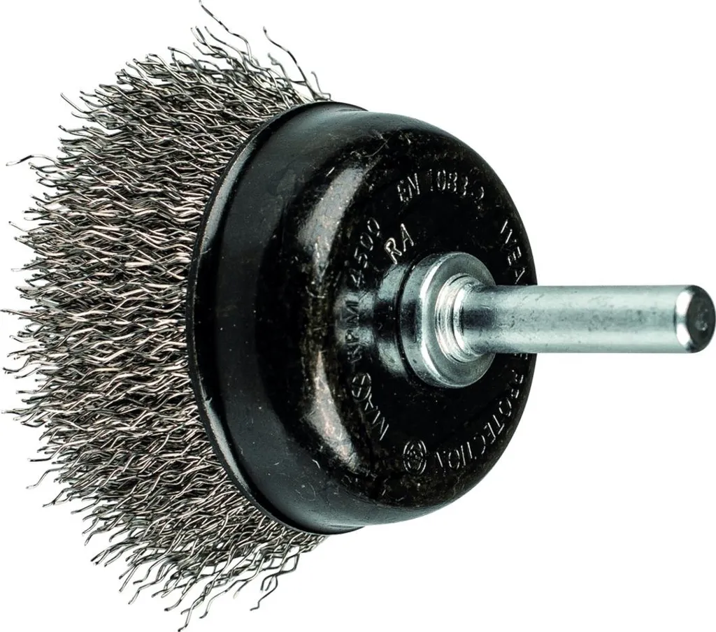 Supprimer la rouille sur inox : Brosse boisseau Ø50mm tige 6mm efficace