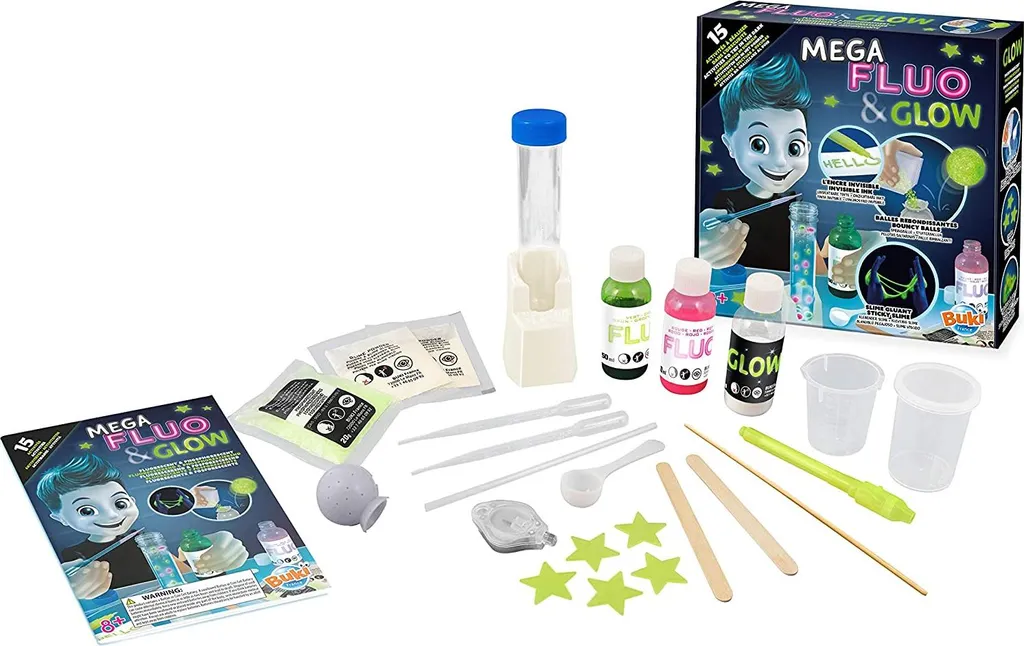 Set de jeu Buki Mega Glow & Fluo : Expériences Phosphorescentes Enfants
