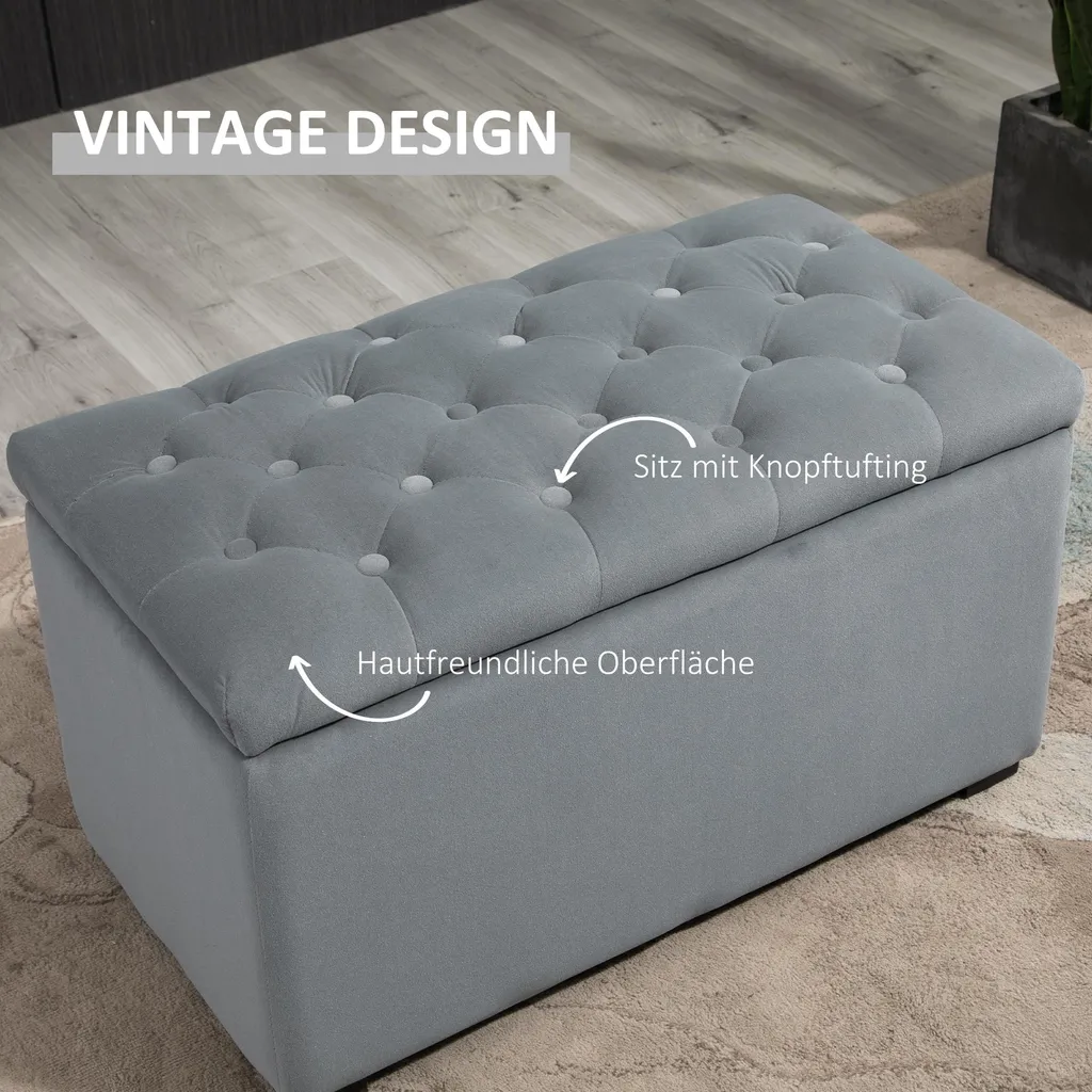 Banc d'Entrée Fortuna Lai : Coffre de Rangement avec Tabourets Intégrés - 4