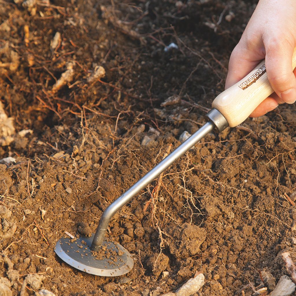 Krumpholz Gartendisk (Unkrautmesser) mit Eschengriff