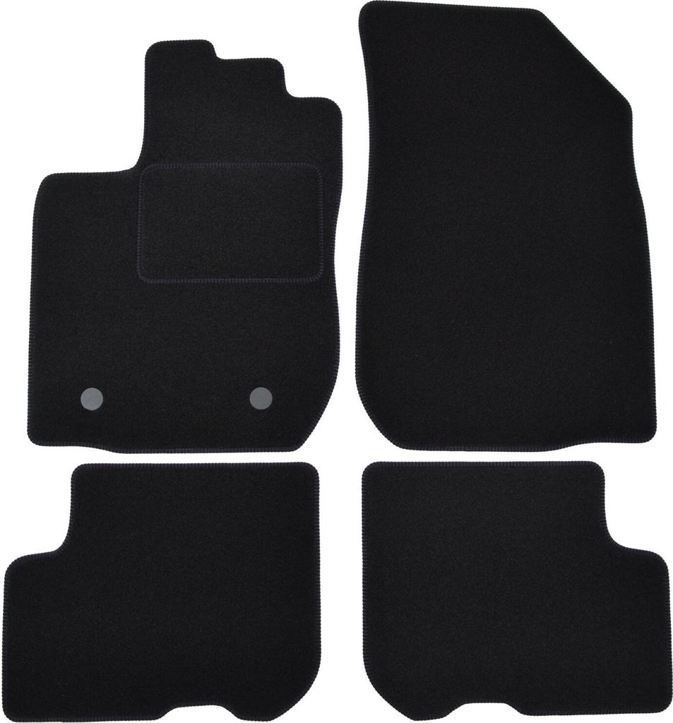 J&J AUTOMOTIVE | Velours Fußmatten Autotepiche Passend Für Dacia Logan 2012-2020, 4-tlg, Genaue Passform, rutschfeste Untregrund, Verstärkt Im P...