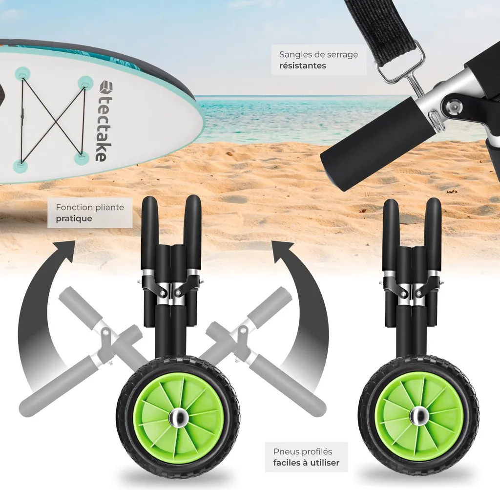 Chariot de surf double WaveWheel : transportez deux planches sans effort - 3