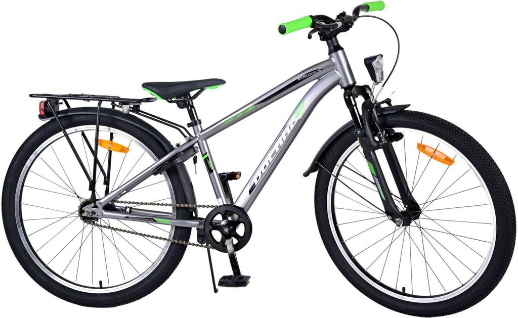 TPFSports Cross Kinderfahrrad - Jungen - Rücktritt + Handbremse - 24 Zoll - Grau