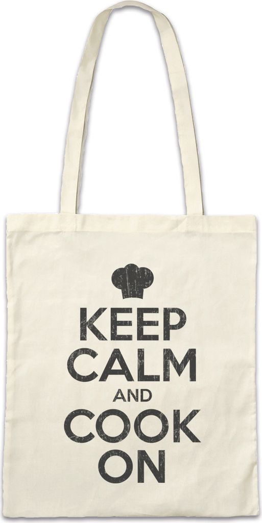 Urban Backwoods Keep Calm And Cook On, Stofftasche, Farbe: Beige