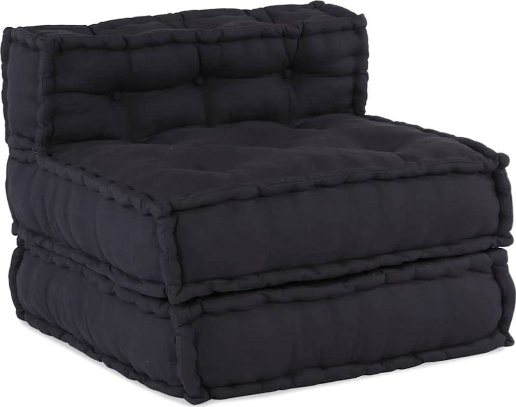 Pouf Modular Anthrazit 70x70x54 cm Stoff, Klassische Sofas DesignMöbel