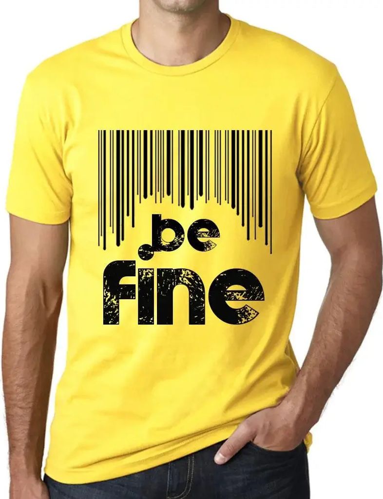 Herren Grafik T-Shirt Barcode ist in Ordnung – Barcode Be Fine – Öko-Verantwortlich Vintage Jahrgang Kurzarm Lustige Druck Geburtstag Geschenk...