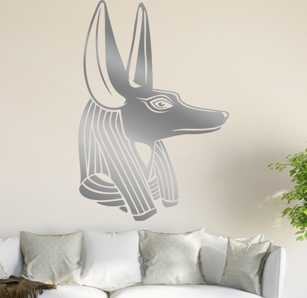 Anubis Wandtattoo in 6 Größen - Wandaufkleber Wall Sticker - Dekoration, Küche, Wohnzimmer, Schlafzimmer, Badezimmer