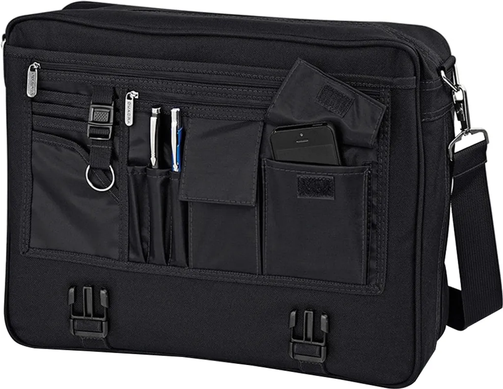 Sac à bandoulière réglable Quadra BC4260 Noir - Lot de 2 Portfolios 12L