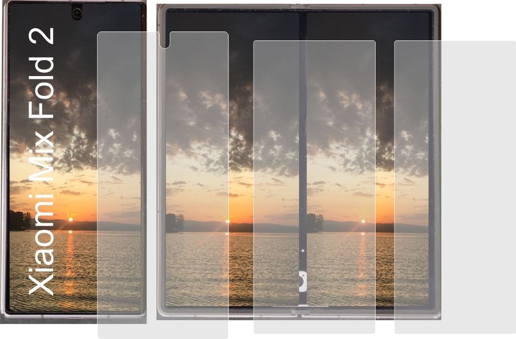 Xiaomi Mix Fold 2 - 2x Premium Panzerfolie kristallklar-Displayschutzfolie - Schutzfolie