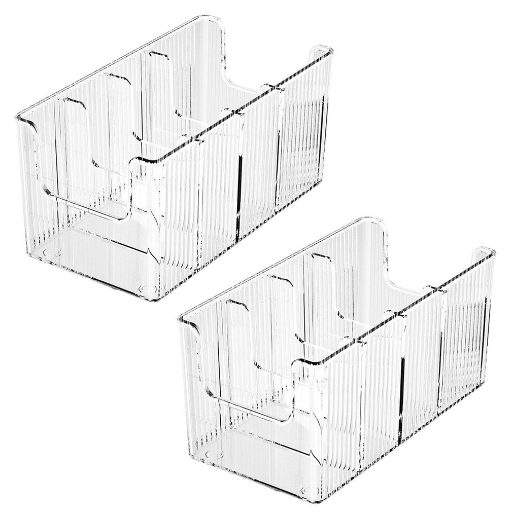 1/2 Stück Gürtelaufbewahrungsboxen, großes Fassungsvermögen, 4 Fächer, transparentes Design, Krawatten- und Gürtelaufbewahrungshalter, Präse...