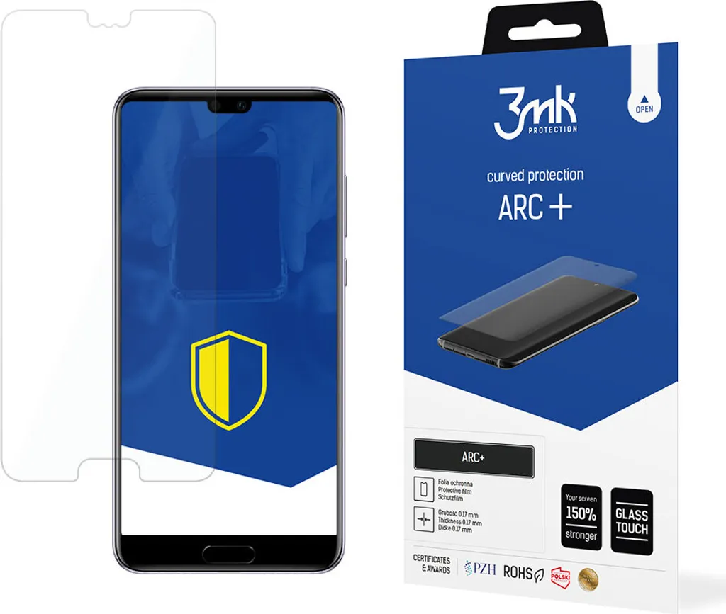 Funda completa de vidrio templado con pegamento para Huawei P20 Lite