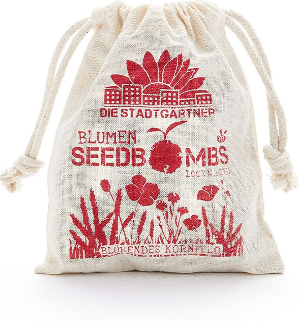 Die Stadtgärtner – Seedbombs „Blühendes Kornfeld“ I 8 handgemachte Samenbomben mit 20 Arten von Blumen-Saatgut I Enthält u.a. Ackerblume, ...