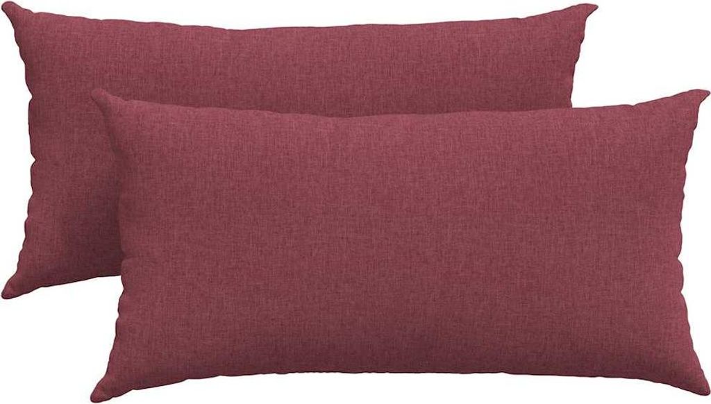 vidaXL Sofakissen 2 pcs Weinrot 80 x 40 cm Stoff