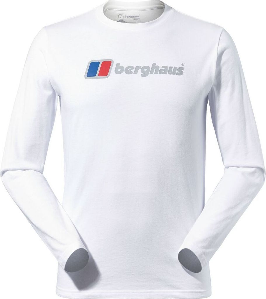 Big Logo Longssleeve, Herren Langarmpullover, M (50), PURE WHITE, Berghaus