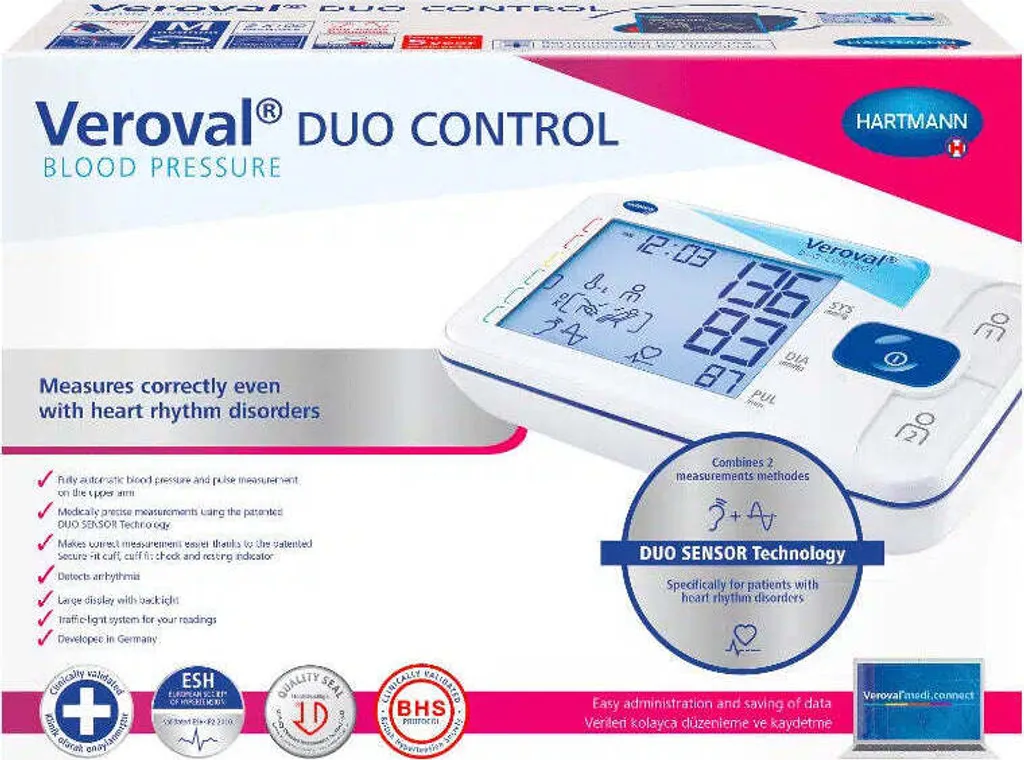 Tensiomètre de Bras Veroval Duo Control Oa Taille L pour Suivi de Tension