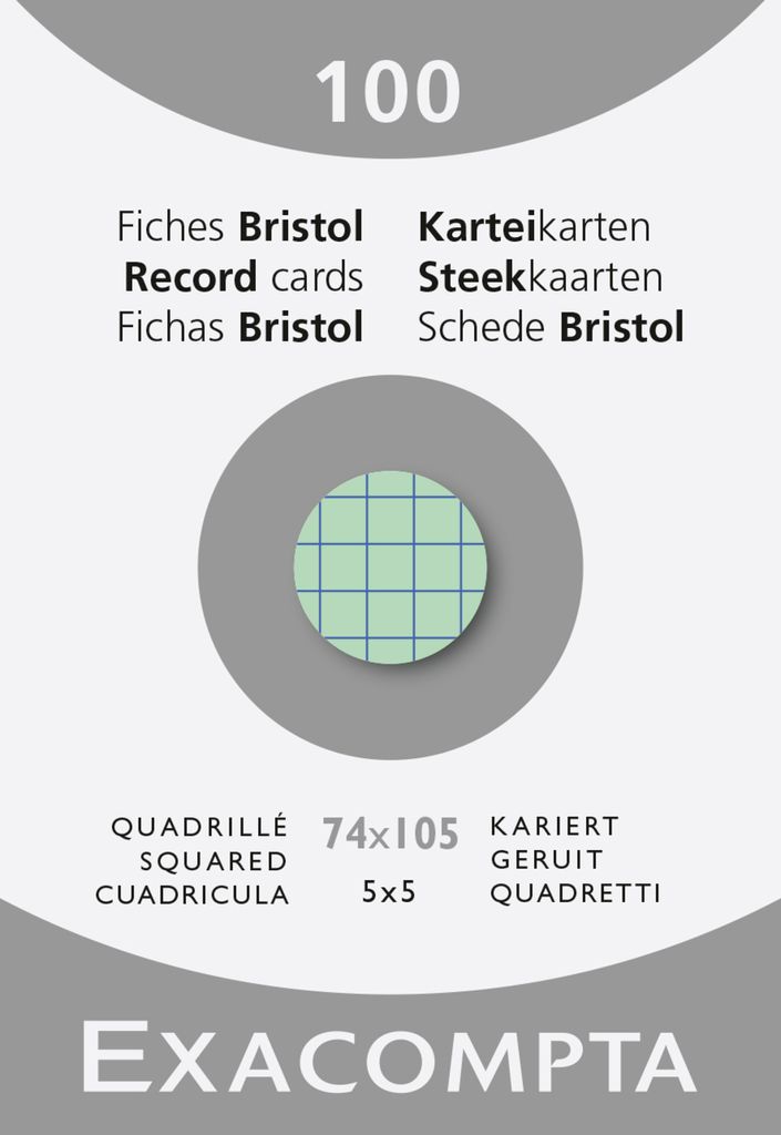 Exacompta NLH Exacompta Karteikarten A7 kariert gr