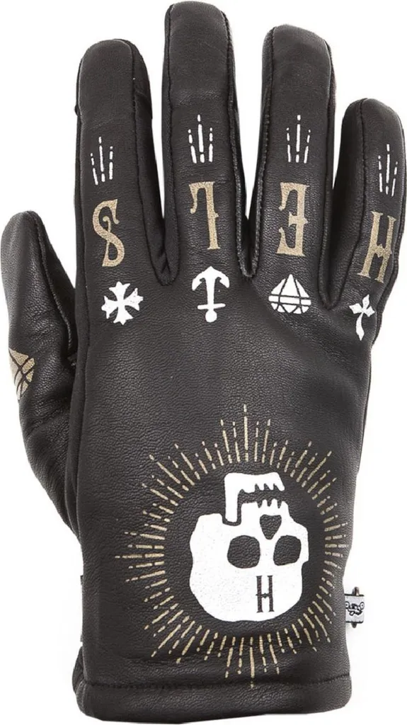 Gants moto Helstons Grafic Winter cuir noir taille 7 pour l'hiver