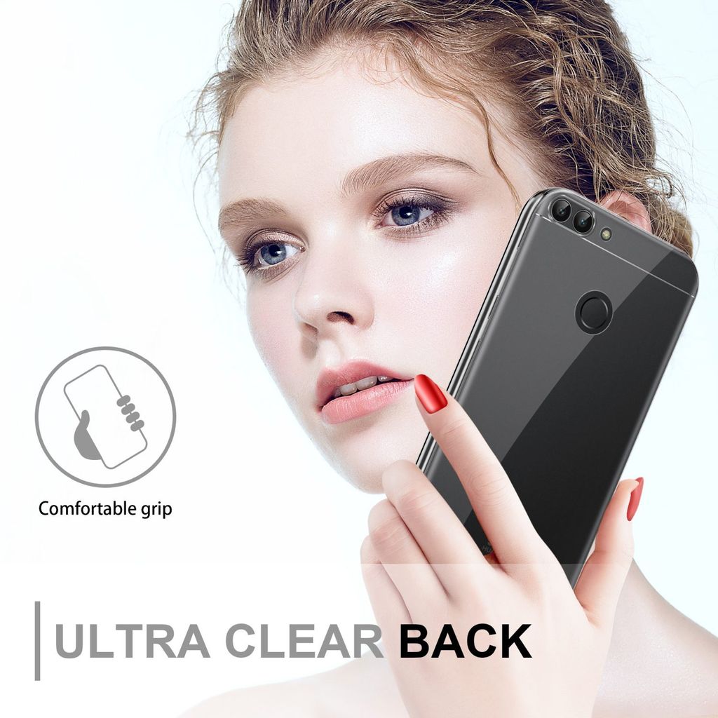 Cadorabo Vetro Temperato Per Huawei P Smart 2018 / Enjoy 7S - Copertura Completa 9H Con Sistema Anti-Bolle - 2