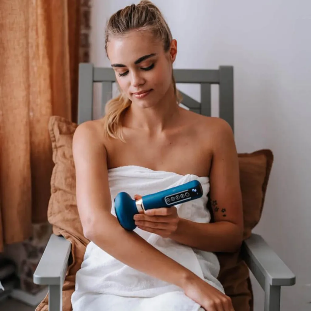 Masseur Jambes Medivon Halley Bleu avec Compression d'Air Multi-Niveaux