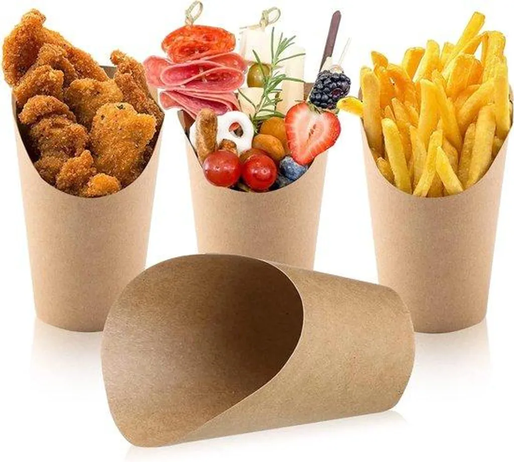 Gobelet papier 35 cl résistant aux graisses pour frites et snacks chauds